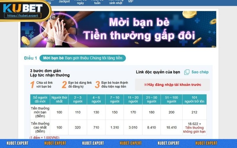 Sự kiện ưu đãi mời bạn bè mới nhất 2025